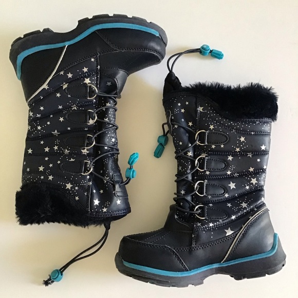 Lands' End Shoes Lands End Girls Winter Snow Boots 2m Navy Blue